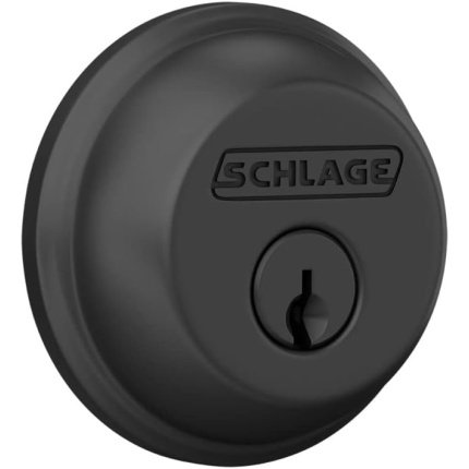 Schlage B60 N 622 Deadbolt, Keyed 1 Side, Highest Residential Security, Matte