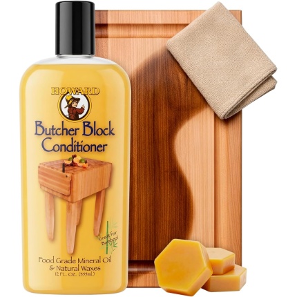 Howard Products Butcher Block Conditioner and Food Grade Mineral Oil for Wood