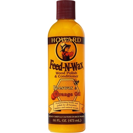 Howard Products Beeswax Wood Polish & Conditioner, Feed-N-Wax, Beeswax Furniture