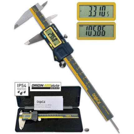 iGAGING Absolute Origin 0-6" Digital Caliper, IP54 Stainless Steel, SPC/USB